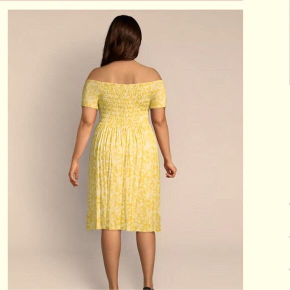 NWT Lane Bryant 1x 18 20 Yellow Floral Dress - Picture 2 of 8